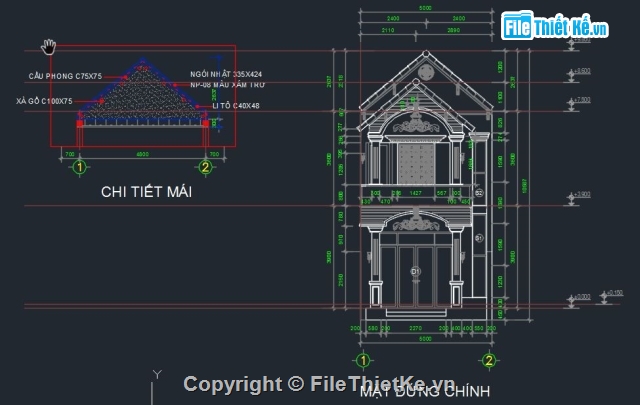 Biệt thự,Biệt thự 2 tầng,cad biệt thự 2 tầng,bản vẽ biệt thự,nhà phố 2 tầng 5x21.7m,mẫu nhà phố 2 tầng