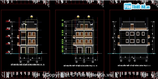 biệt thự 3 tầng,biệt thự 10x112.5m,biệt thự 3 tầng 10x12.5m,Bản vẽ biệt thự 3 tầng,CAD biệt thự 3 tầng