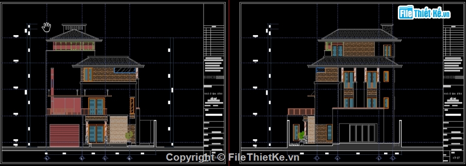 Biệt thự 4 tầng 14.5x15m,File cad Biệt thự 4 tầng,Bản vẽ Biệt thự 4 tầng,Mẫu Biệt thự 4 tầng,kiến trúc biệt thự 4 tầng