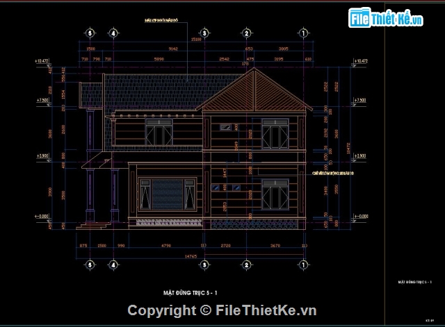 Bản vẽ nhà phố,Biệt thự,Biệt thự 2 tầng,Biệt thự phố,biệt thự 10x14m,biệt thự hiện đại