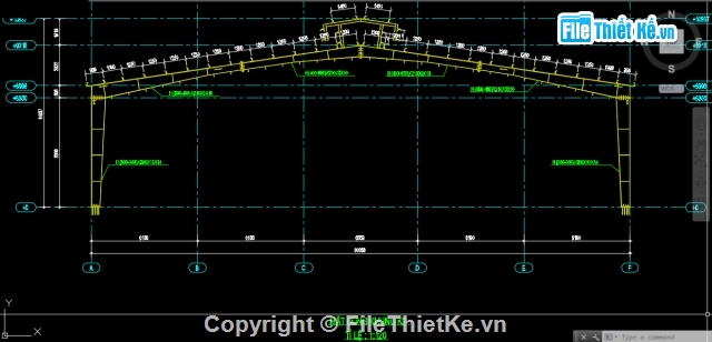 nhà xưởng 30x62m,Bản vẽ nhà xưởng,kết cấu nhà xưởng,kết cấu nhà xưởng 30x62m