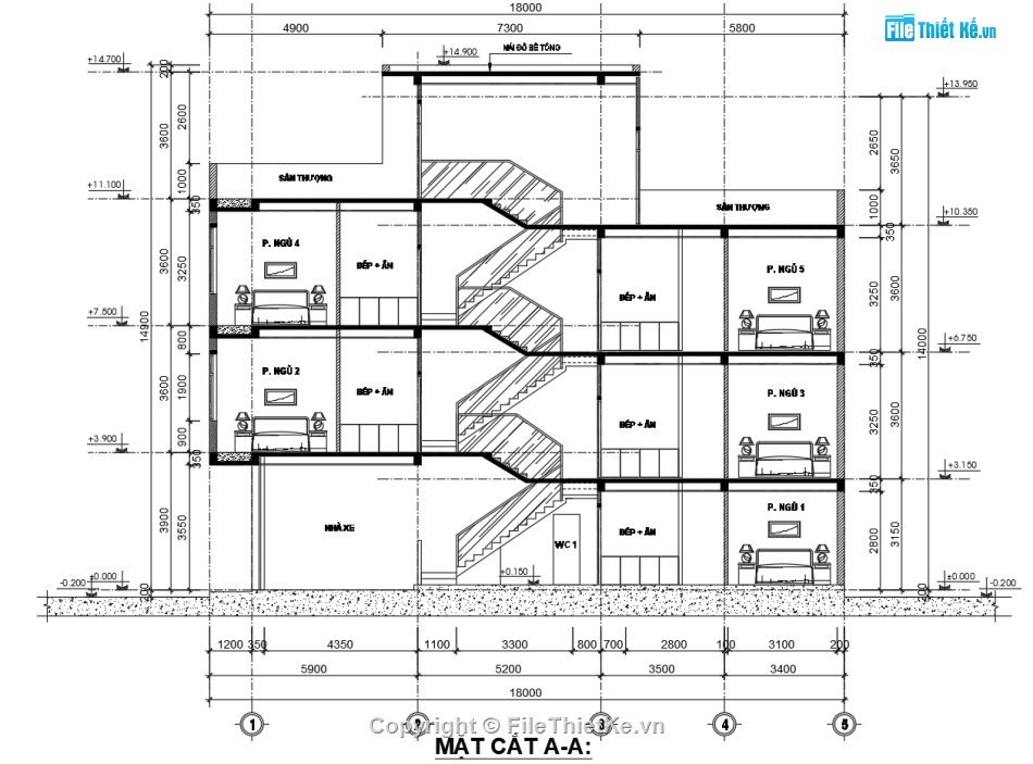 bản vẽ căn hộ cho thuê,căn hộ cho thuê,căn hộ cho thuê 3 tầng,file cad căn hộ cho thuê 3.5 tầng