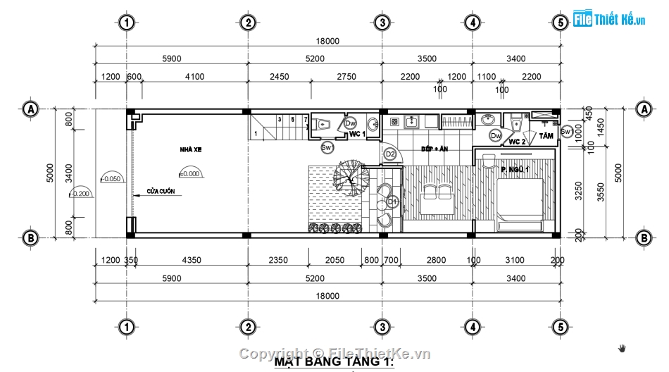 bản vẽ căn hộ cho thuê,căn hộ cho thuê,căn hộ cho thuê 3 tầng,file cad căn hộ cho thuê 3.5 tầng