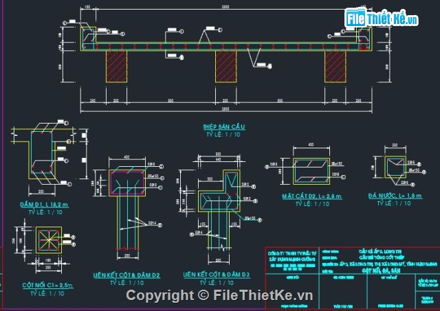 Cầu Bê tông cốt thép,Cầu giao thông nông thôn,Bản vẽ cầu đường giao thông,Bản vẽ cầu dầm,cad cầu