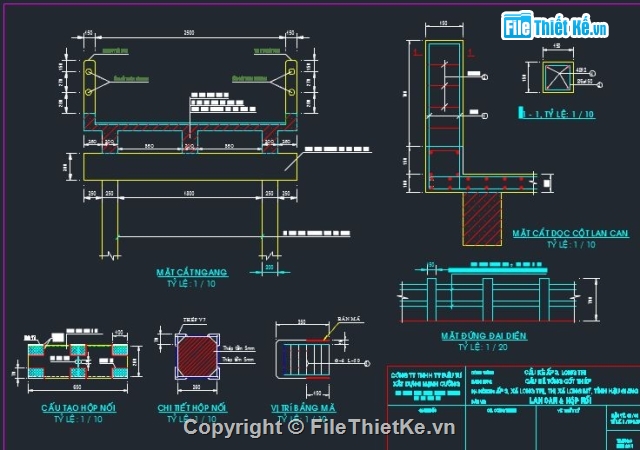 Cầu Bê tông cốt thép,Cầu giao thông nông thôn,Bản vẽ cầu đường giao thông,Bản vẽ cầu dầm,cad cầu