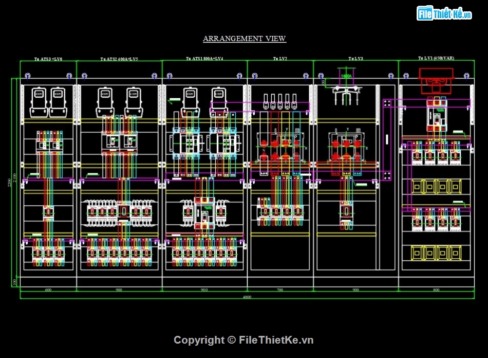 bản vẽ shop tủ điện,bản vẽ cad tủ điện,bản vẽ tủ điện