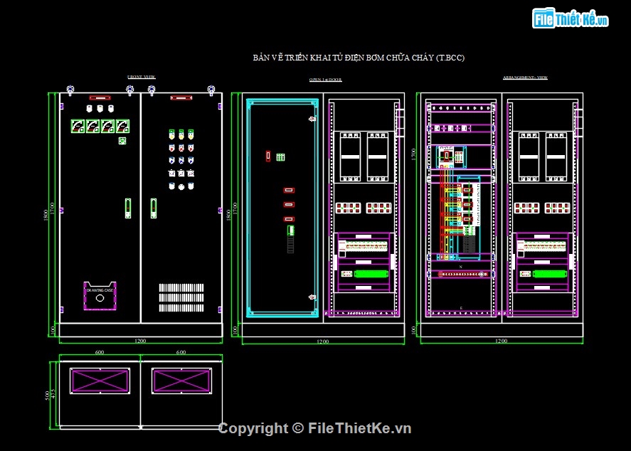 bản vẽ shop tủ điện,bản vẽ cad tủ điện,bản vẽ tủ điện