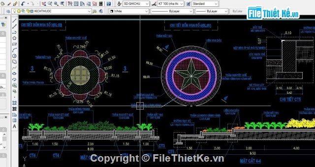 Bản Vẽ Cad Chi Tiết Một Số Mẫu Bồn Hoa