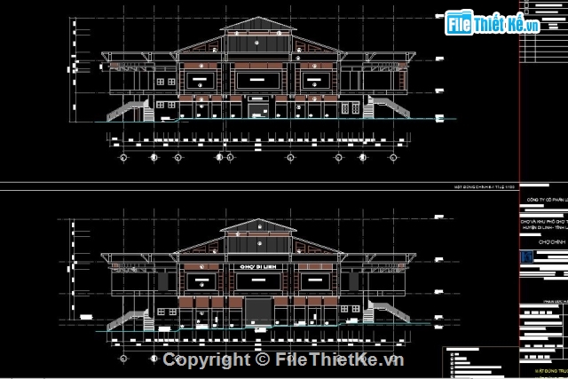 bản vẽ chợ,chợ di linh,bản vẽ chợ di linh,bản vẽ cad chợ,bản vẽ chợ 2 tầng,bản vẽ chợ 50.4x50.4m