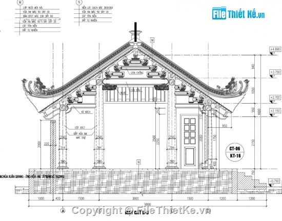 chùa,file cad chùa,cad chùa,chùa file cad