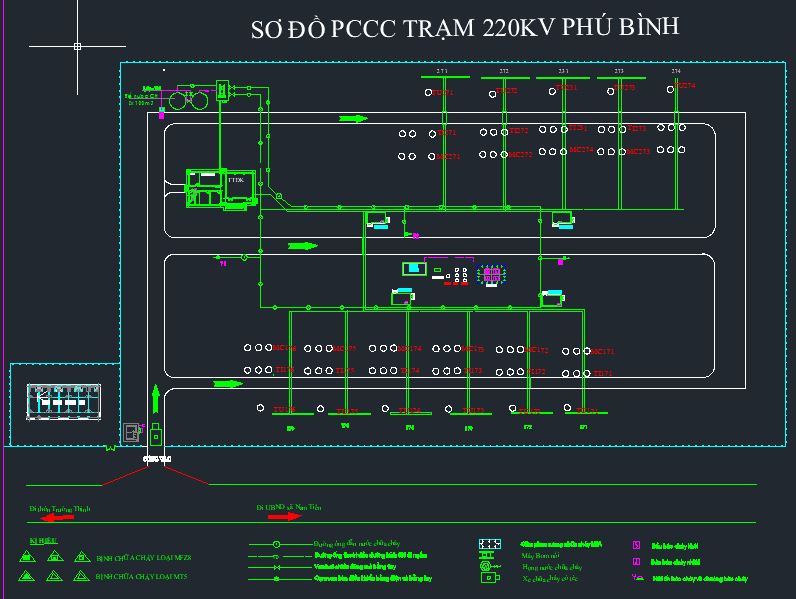 trạm biến áp 220/110kv,bản vẽ pccc trạm biến áp,công trình DDK