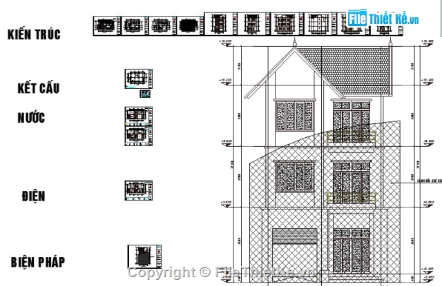 File cad biệt thự 3 tầng,Filethietke biệt thự 3 tầng,Bản vẽ biệt thự 3 tầng,mẫu biệt thự 3 tầng,BT 3 tầng 6.31x10.8m