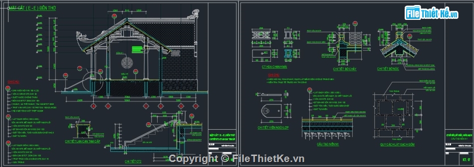 Bản vẽ Autocad Đền mẫu,File cad Đền mẫu,Kiến trúc đền mẫu,Bản vẽ Đền mẫu,CAD Đền mẫu