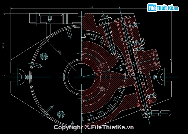 Bản Vẽ Cad Đồ Gá Đầu Phân Độ