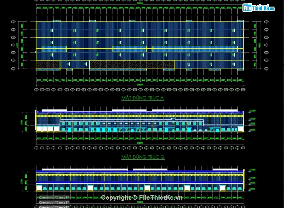 nhà xưởng,bản vẽ nhà xưởng,cad nhà xưởng