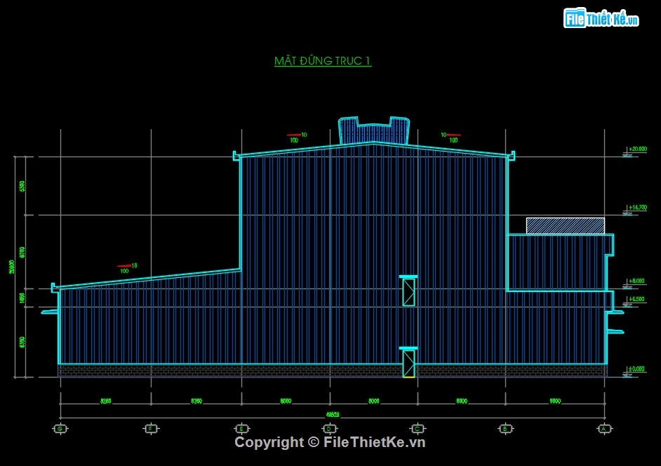 nhà xưởng,bản vẽ nhà xưởng,cad nhà xưởng
