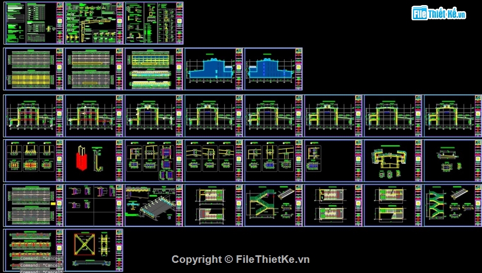 nhà xưởng,bản vẽ nhà xưởng,cad nhà xưởng