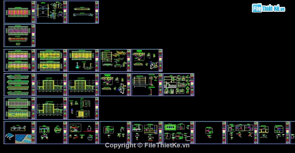 nhà xưởng,bản vẽ nhà xưởng,cad nhà xưởng