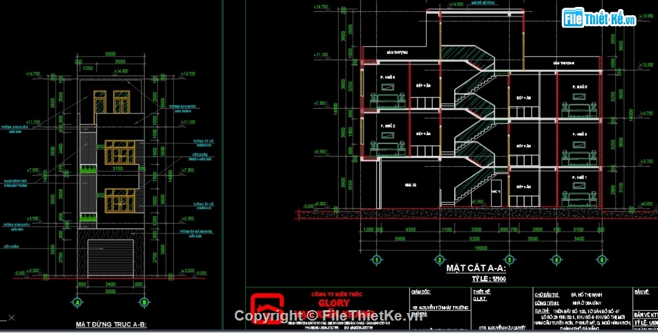 nhà phố 3 tầng,nhà 3 tầng,Bản vẽ full
