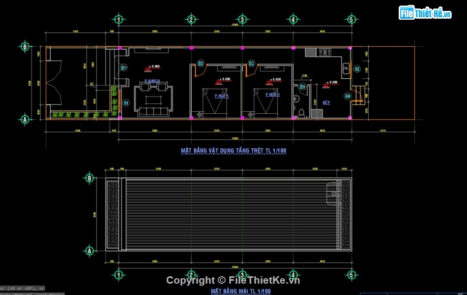 Bản vẽ full,1 tầng,nhà hiện đại