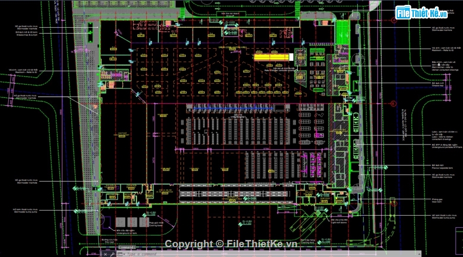 thiết kế siêu thị,bản vẽ siêu thị bigC,bản vẽ trung tâm thương mại