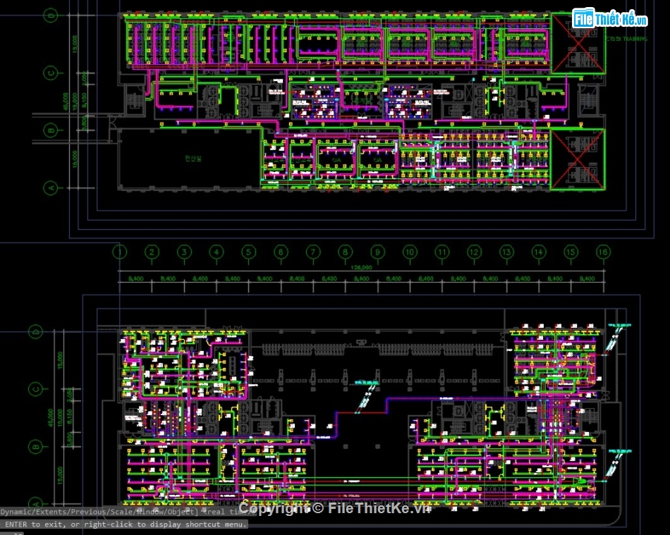 HVAC nhà máy,bản vẽ điều hòa nhà máy,bản vẽ cad HVAC nhà máy