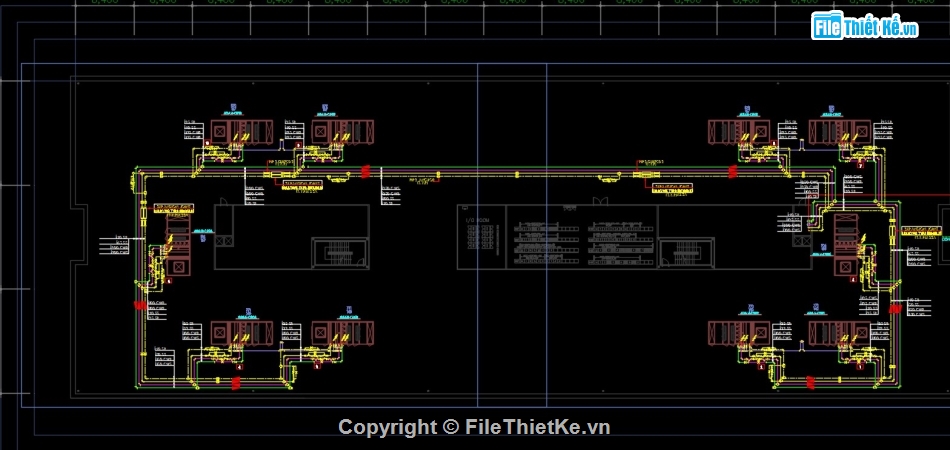 HVAC nhà máy,bản vẽ điều hòa nhà máy,bản vẽ cad HVAC nhà máy