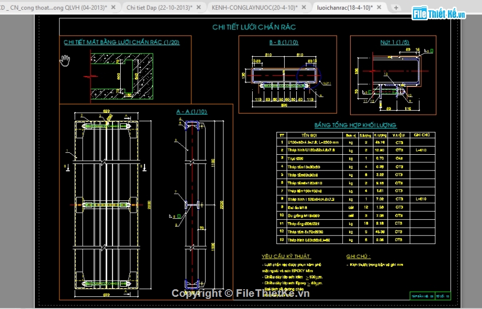 Cad hồ nước,File cad Hồ nước,Bản vẽ Hồ nước,File cad Hồ Ô Thum