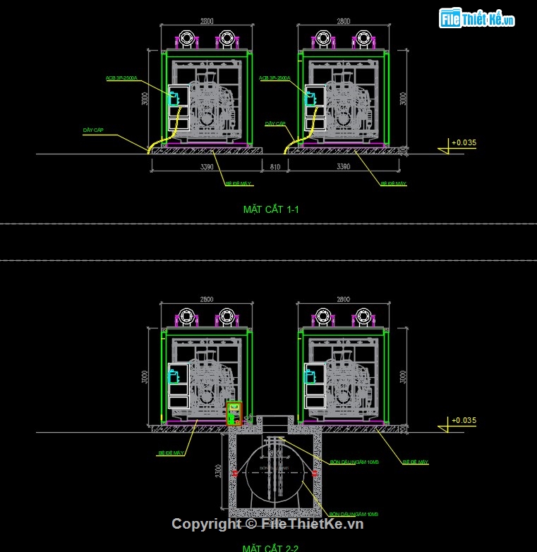bản vẽ máy phát điện,bản vẽ hoàn công máy phát,bản vẽ máy phát 1500kva