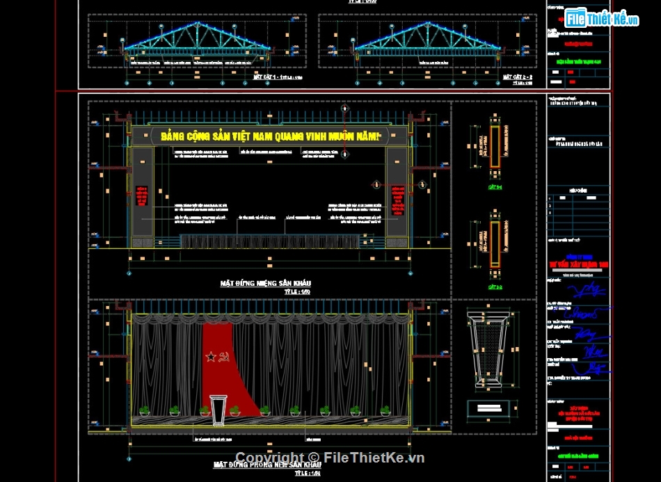 Bản vẽ cad hội trường,Bản vẽ hội trường full,Full hồ sơ thiết kế,Full bản vẽ nhà hội trường