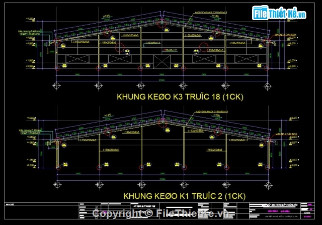 Bản vẽ kung nhà xưởng,Bản vẽ nhà xưởng VPIC,Bản vẽ BPTC nhà xưởng,nhà xưởng,Bản vẽ Cad nhà xưởng