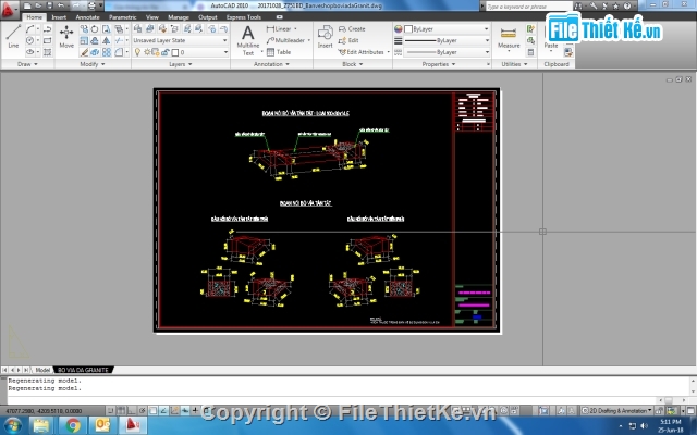 Bản Vẽ Cad Khai Triển Quy Cách Bó Vỉa Vỉa Hè Đá Granit