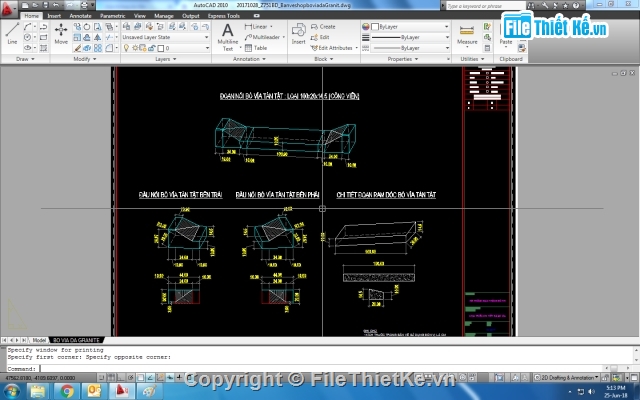 bó vỉa vỉ hè,bản vẽ cad bó vỉa đá Granit,bó vỉa vỉa hè đá Granit,Khai triển chi tiết bó vỉa đá