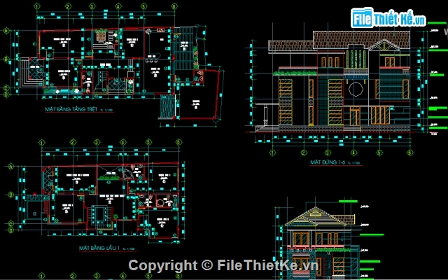 biệt thự 3 tầng,Nhà phố 3 tầng  9x19.4m,Nhà phố 3 tầng 8.76x14.8m,2 Mẫu Nhà biệt thự phố 3 tầng