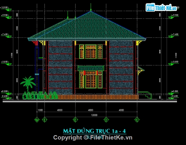 Biệt thự 2 tầng 12x12m,Biệt thự 12x12m,Biệt thự 2 tầng,Biệt thự,Kiến trúc Biệt thự 2 tầng