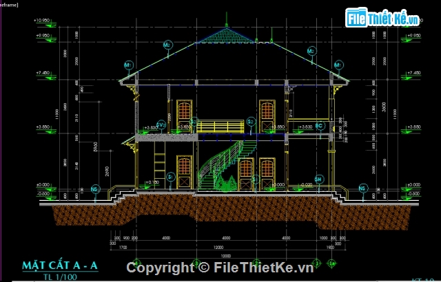 Biệt thự 2 tầng 12x12m,Biệt thự 12x12m,Biệt thự 2 tầng,Biệt thự,Kiến trúc Biệt thự 2 tầng