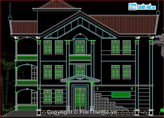 kiến trúc đẹp,mẫu nhà 3 tầng,nhà 3 tầng mái dốc