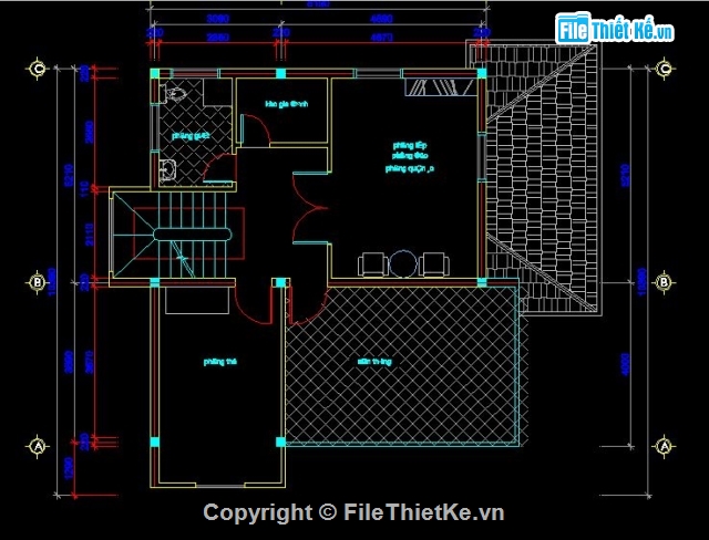 biệt thự 4 tầng,mẫu biệt thự đẹp,bản vẽ biệt thự,biệt thự kích thước 9 x 11m