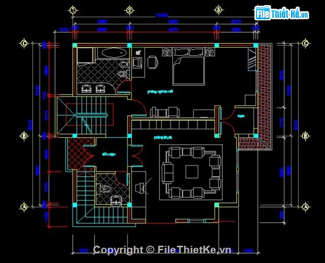 biệt thự 4 tầng,mẫu biệt thự đẹp,bản vẽ biệt thự,biệt thự kích thước 9 x 11m