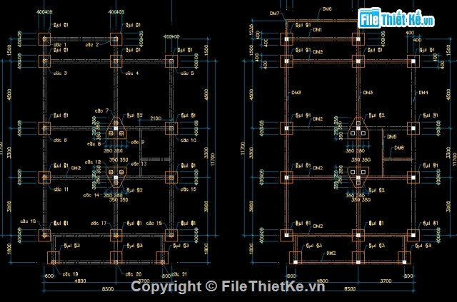 biệt thự 2 tầng,bản vẽ biệt thự,nhà kích thước 7 x 20m,biệt thự mái ngói