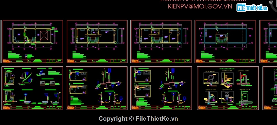 Bản vẽ kiến trúc nhà phố,thiết kế nhà phố 3 tầng,bản vẽ nhà phố 5x13,bản vẽ cad nhà phố 3 tầng