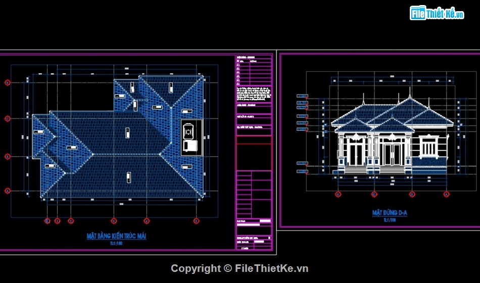 bản vẽ mái nhật,nhà mái nhật 1 tầng,nhà mái nhật