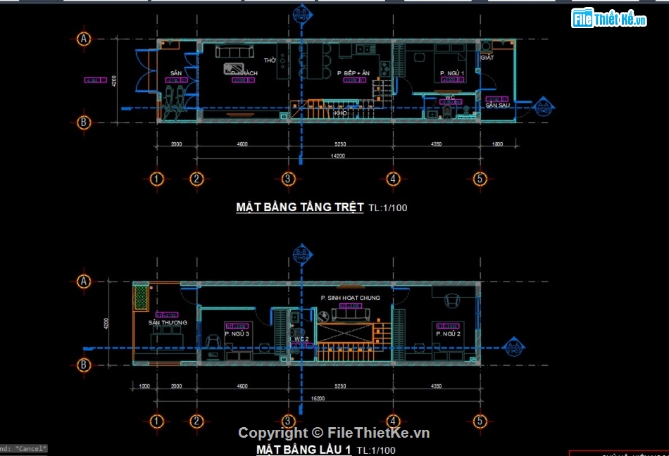 thiết kế nhà phố 2 tầng,kiến trúc 2 tầng,bản vẽ cad nhà phố 2 tầng