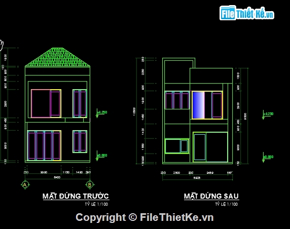 Bản vẽ  nhà 2 tầng 7x35.6m,Bản vẽ  cad nhà 2 tầng,Bản vẽ  nhà 2 tầng,File cad nhà 2 tầng 7x35.6m