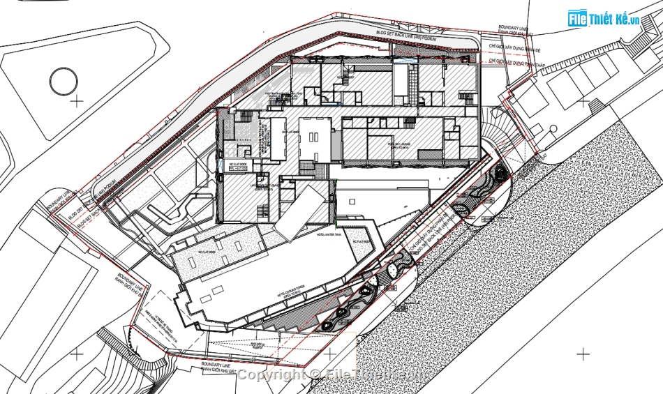 kiến trúc khách sạn,khách sạn,file cad kiến trúc đầy đủ,bản vẽ kiến trúc khách sạn
