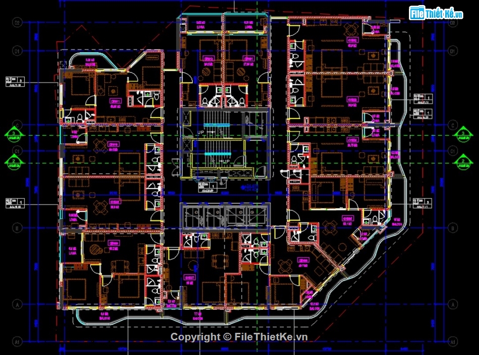 kiến trúc khách sạn,thiết kế khách sạn,bản vẽ cad khách sạn,bản vẽ chung cư,thiết kế chung cư