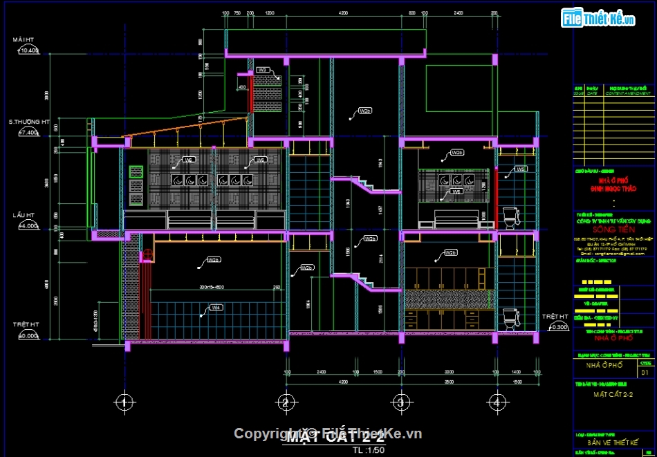 nhà phố 3 tầng,nhà phố 3 tầng 4.5x17.5m,Bản vẽ nhà phố,kiến trúc Nhà phố 3 tầng