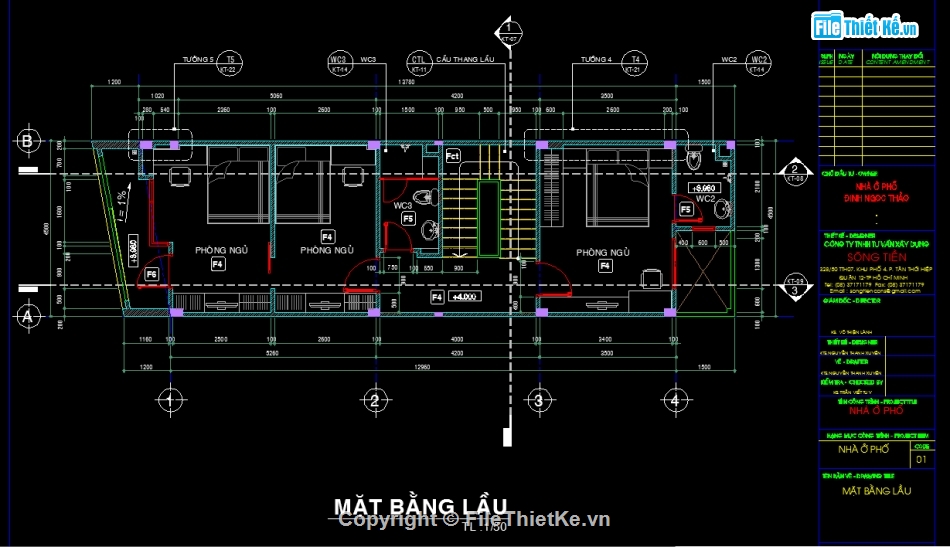 nhà phố 3 tầng,nhà phố 3 tầng 4.5x17.5m,Bản vẽ nhà phố,kiến trúc Nhà phố 3 tầng