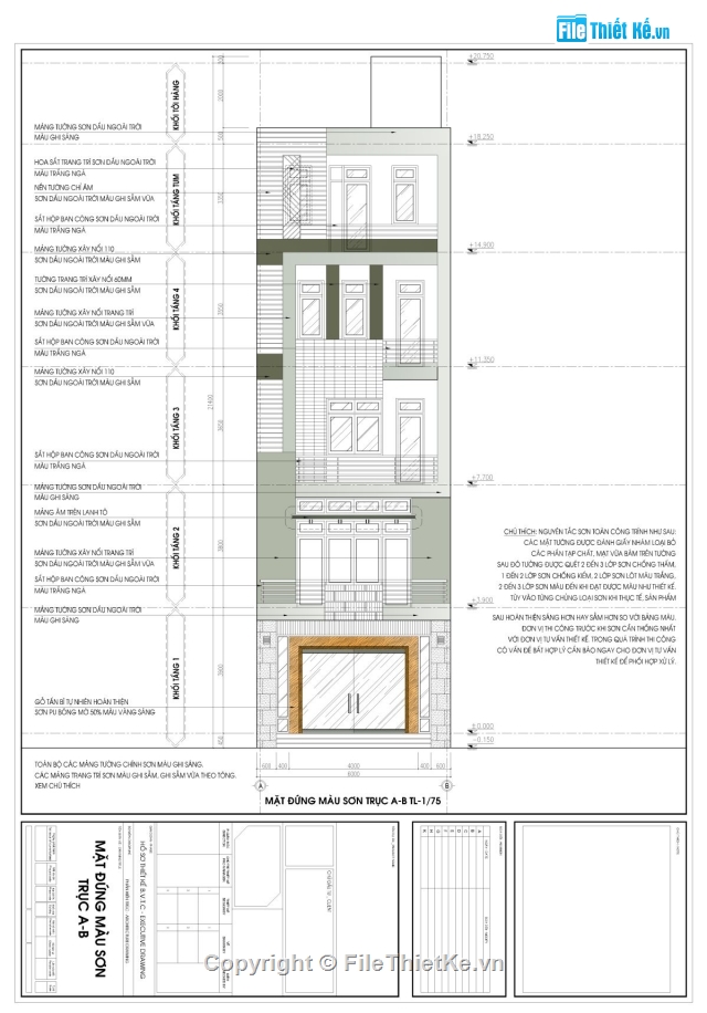 kiến trúc 5 tầng,nhà phố 5 tầng,Bản vẽ nhà phố,nhà phố 5 tầng 6x13m