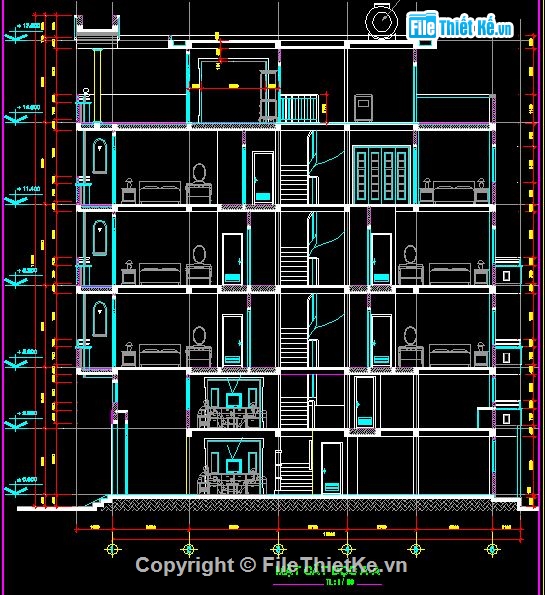 Nhà dân 6 tầng,Nhà phố 6 tầng,Nhà phố 4x16m,mẫu nhà phố tiện lợi